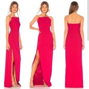 Cinq a Sept Camilla Ruffle Dress Red